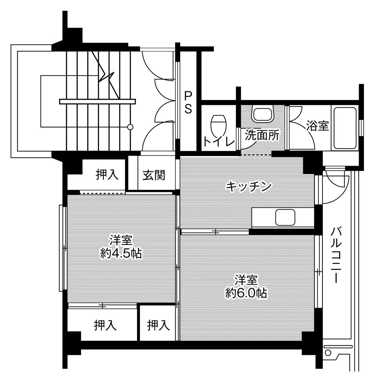 1-501 南西向き(1号棟 / 5階部分)